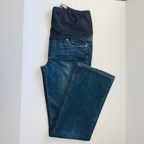 Paige maternity flare dark wash jeans size 32 - Picture 1 of 7